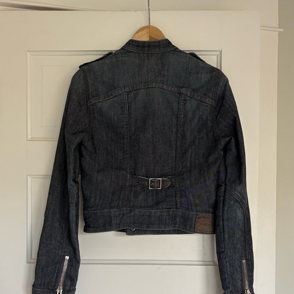 Frankie B Moto Denim Jacket Women's 6 - Picture 4 of 12